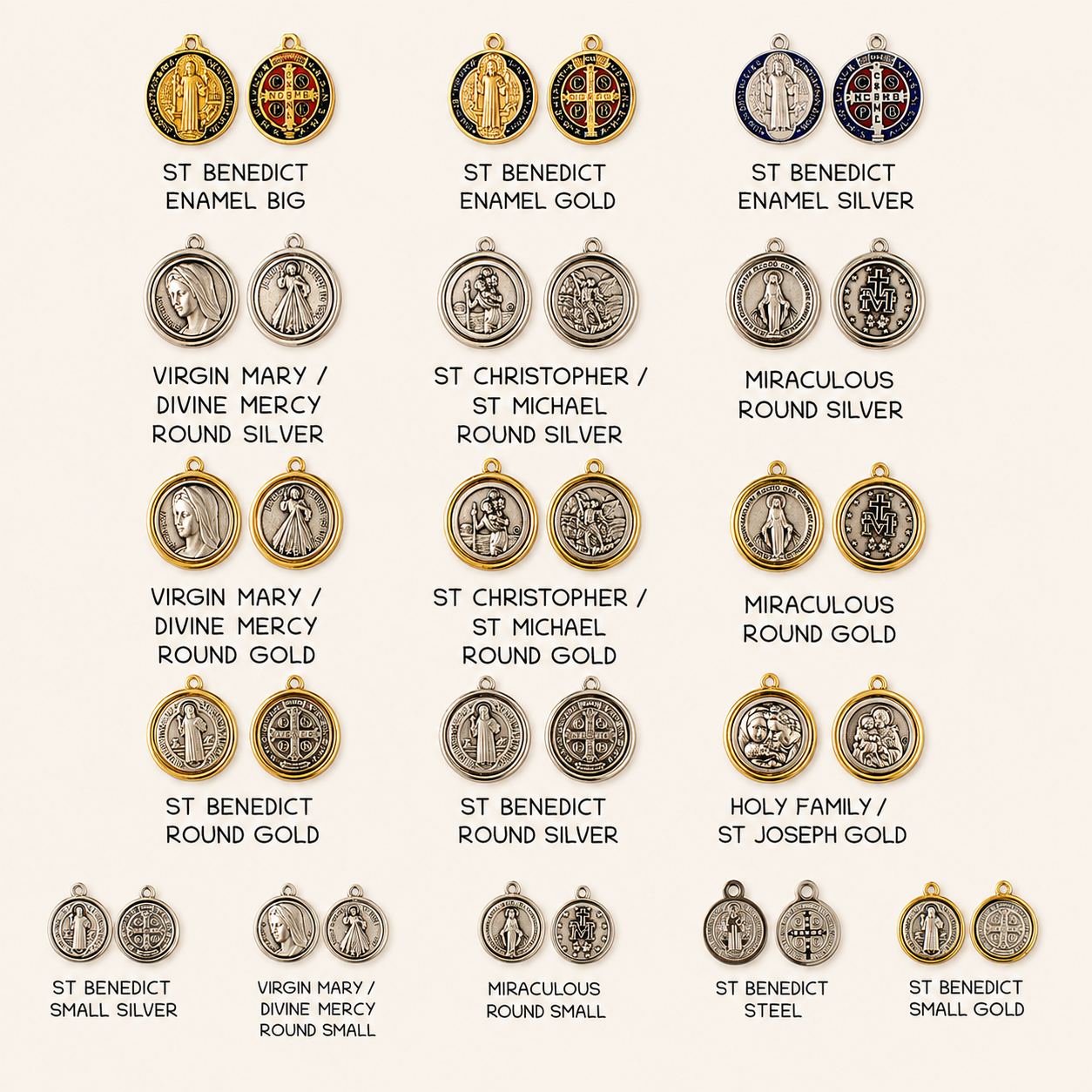 Personalized Catholic Saint Medal Keychain