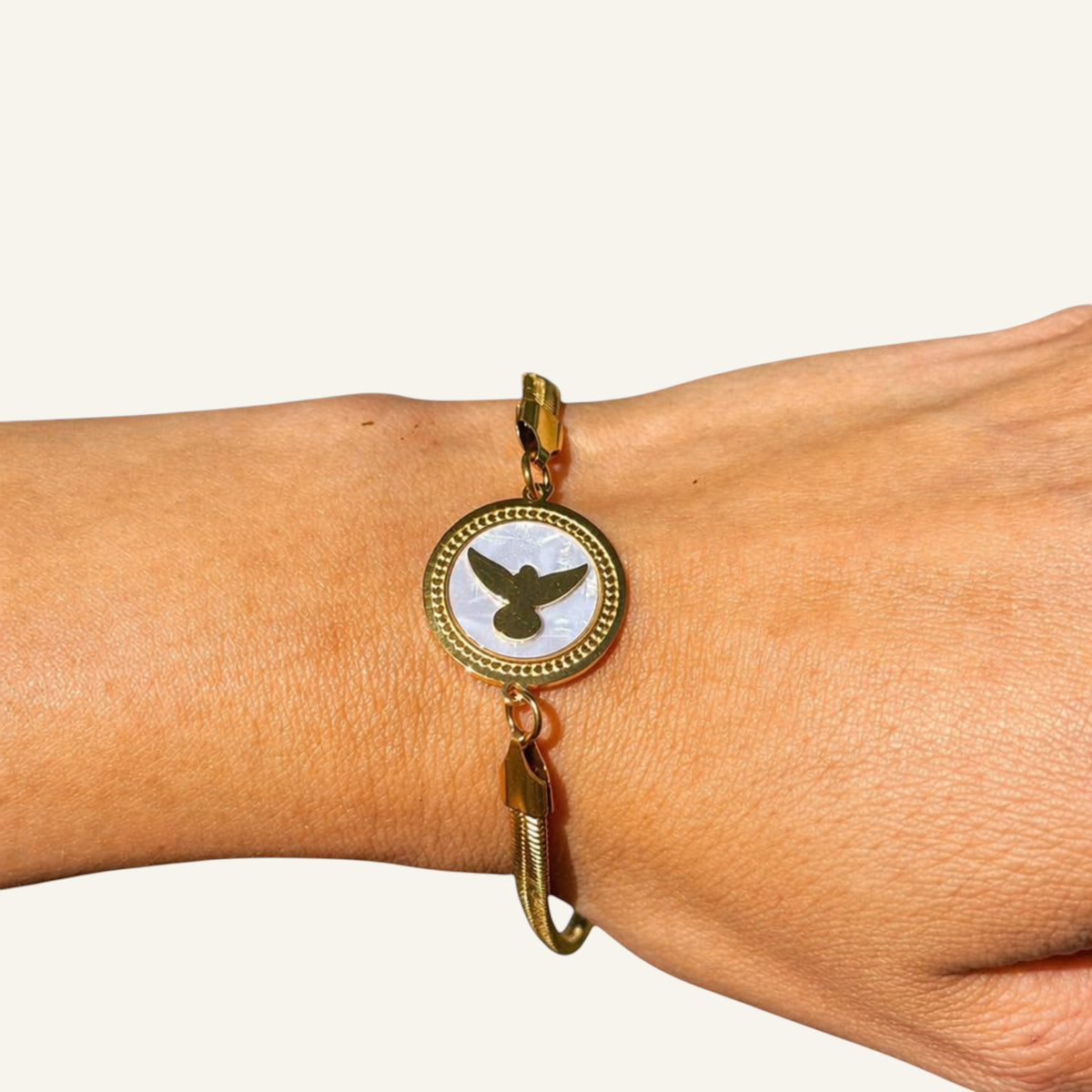 Holy Spirit Gold Bracelet - Stainless Steel Catholic Jewelry