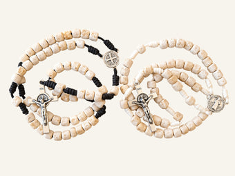 St. Benedict Rosary - Handmade Medjugorje Stone Prayer Beads