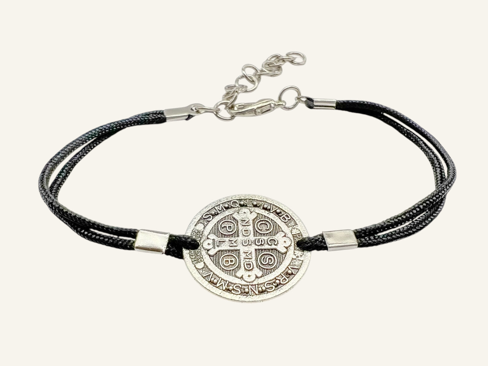 St. Benedict Medal Cord Bracelet – Adjustable Catholic Bracelet