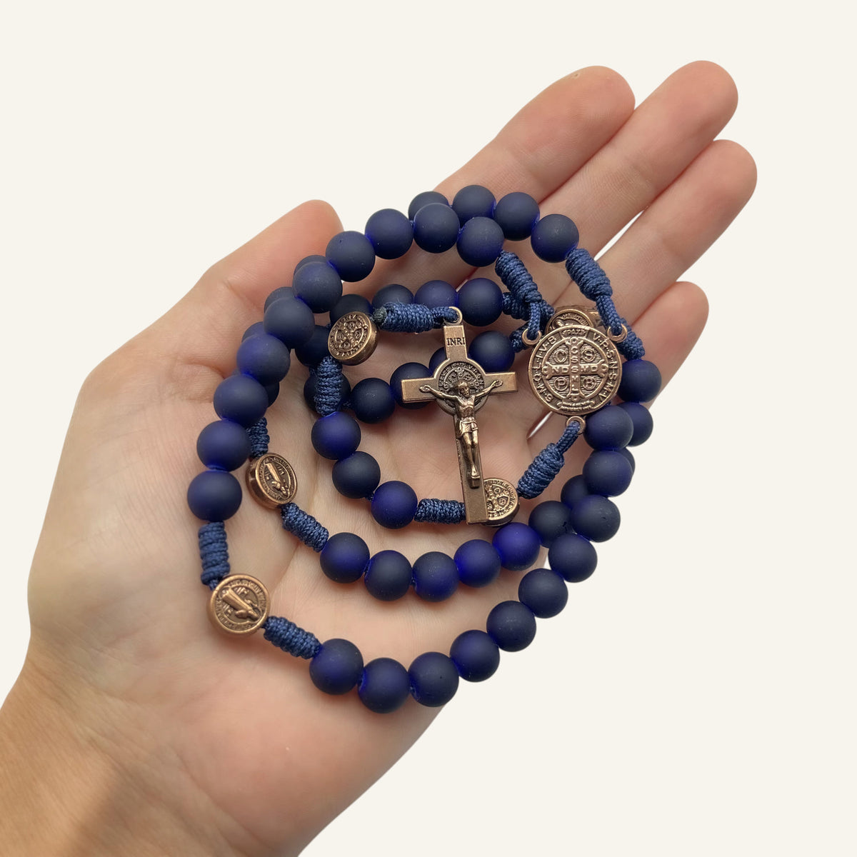 St. Benedict Rosary - Matte Beads & Bronze Crucifix