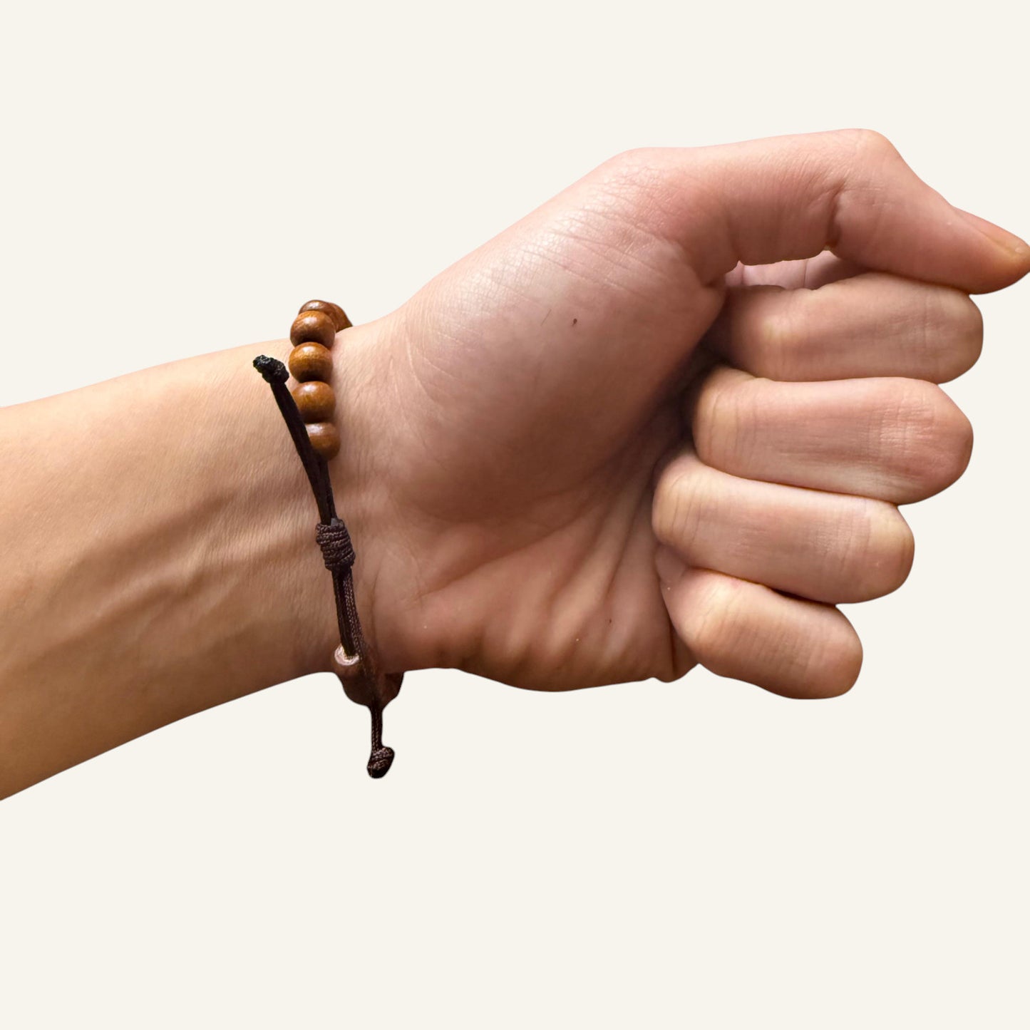 St. Michael & Guardian Angel Wooden Bead Bracelet