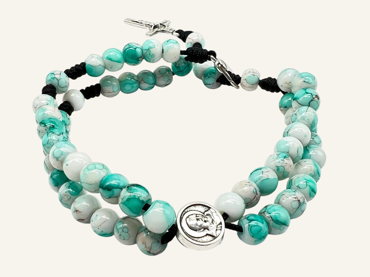 Five Decade Rosary Bracelet - Custom Saint Prayer Beads