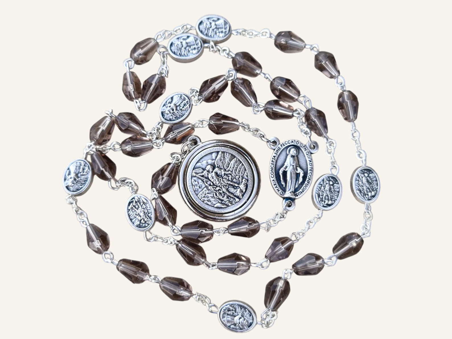 Personalized St. Michael Catholic Rosary - Choose Beads & Medal