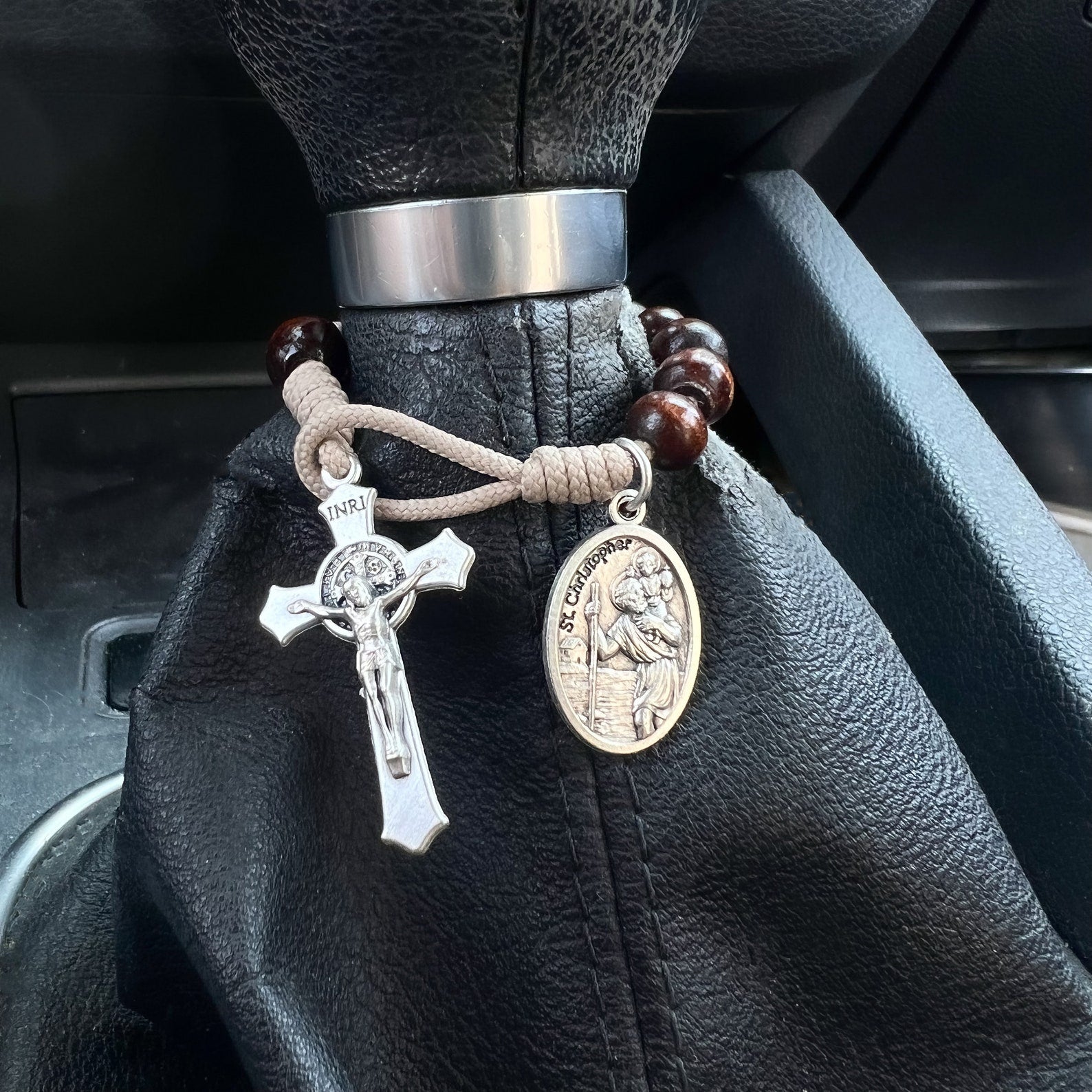 Personalized Wooden One Decade Car Rosary