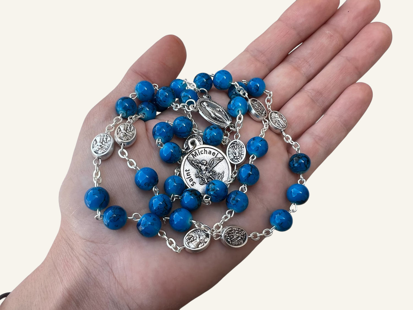 St Michael Chaplet - Catholic Prayer Beads for Police Officers