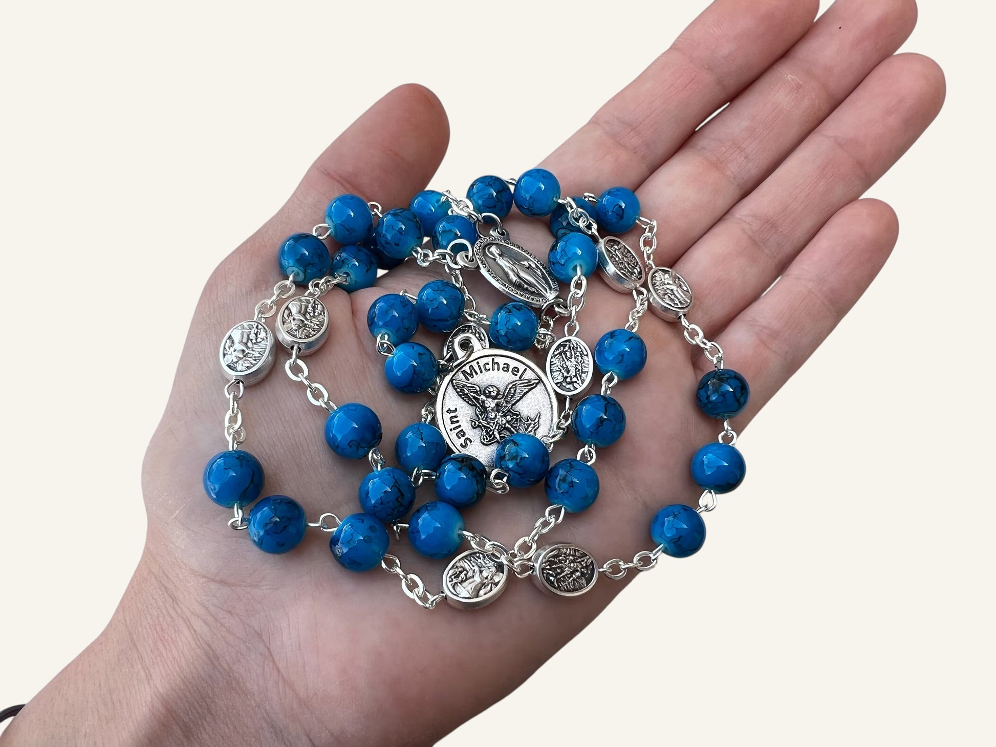 St Michael Chaplet - Catholic Prayer Beads for Police Officers