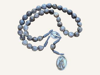 St. Jude Pocket Rosary - Natural Job's Tears Prayer Beads