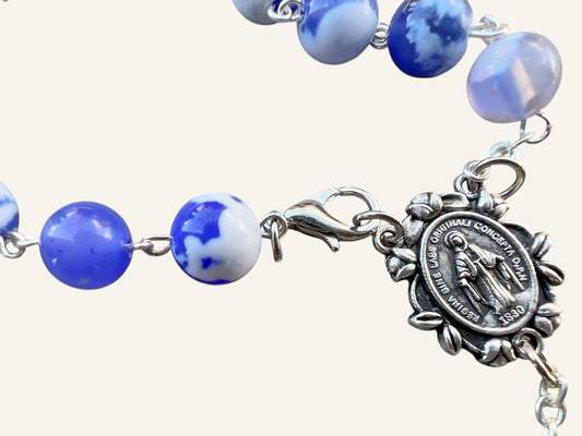 Personalized Pocket One Decade Rosary with Initial Letter