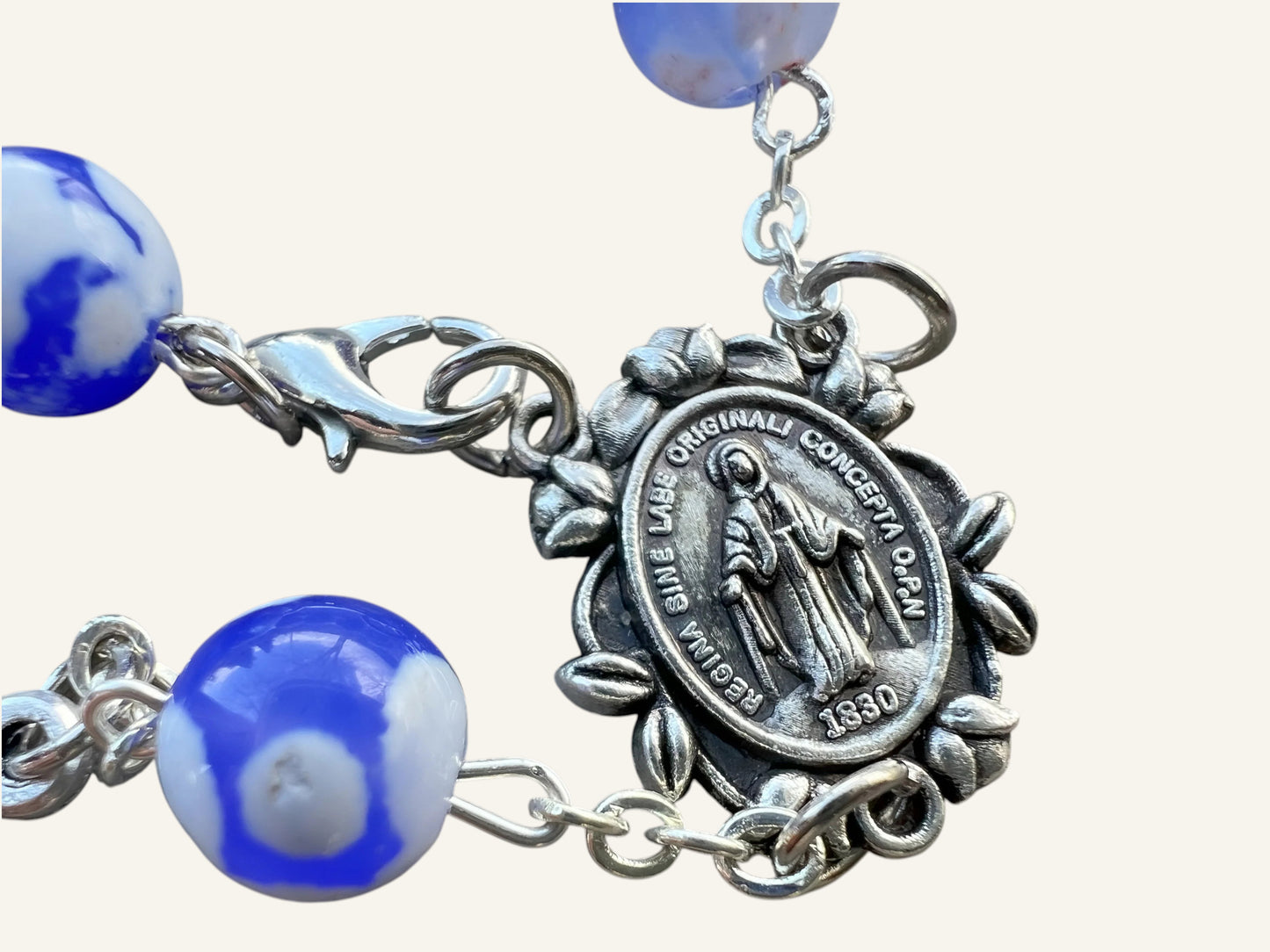 Personalized Pocket One Decade Rosary with Initial Letter