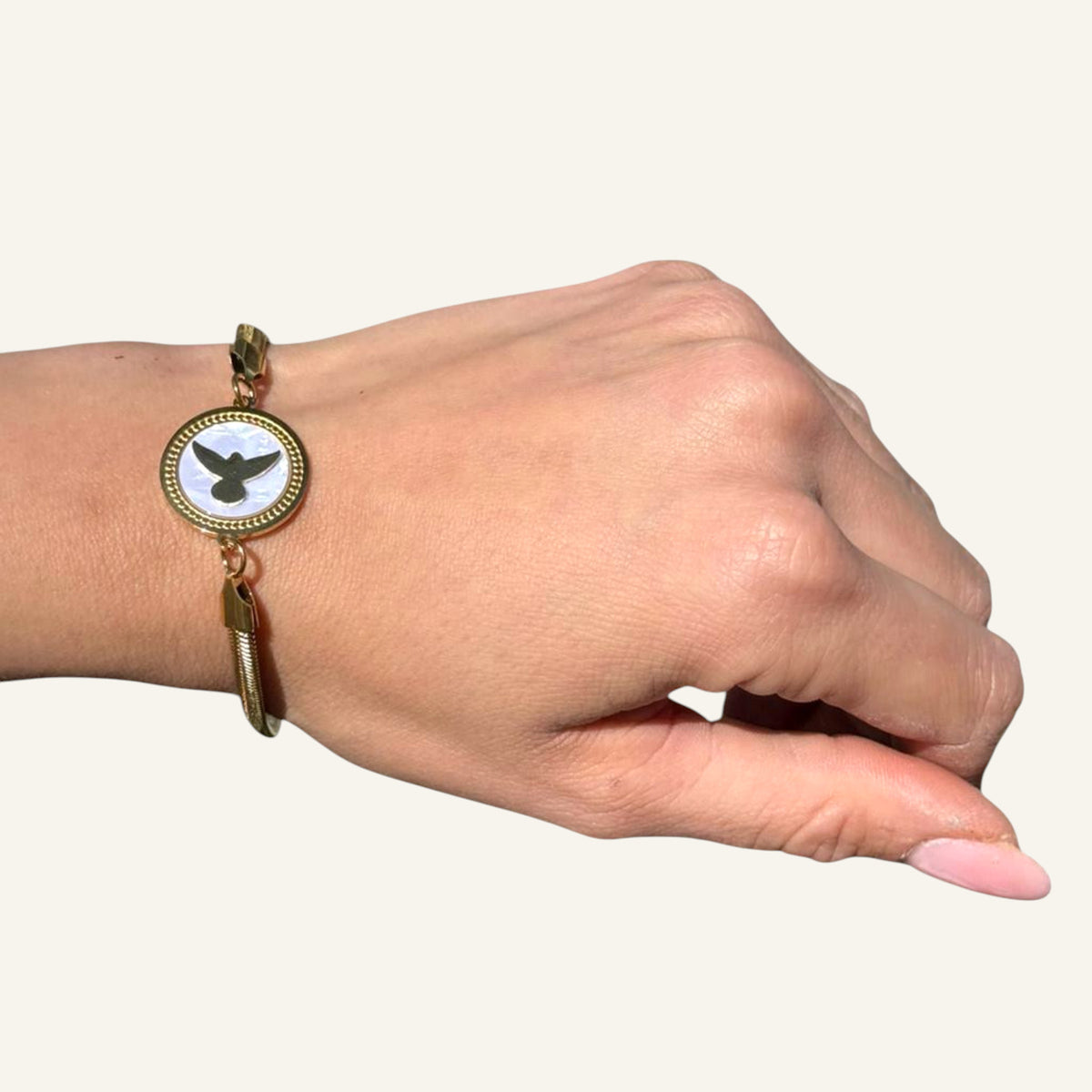 Holy Spirit Gold Bracelet - Stainless Steel Catholic Jewelry