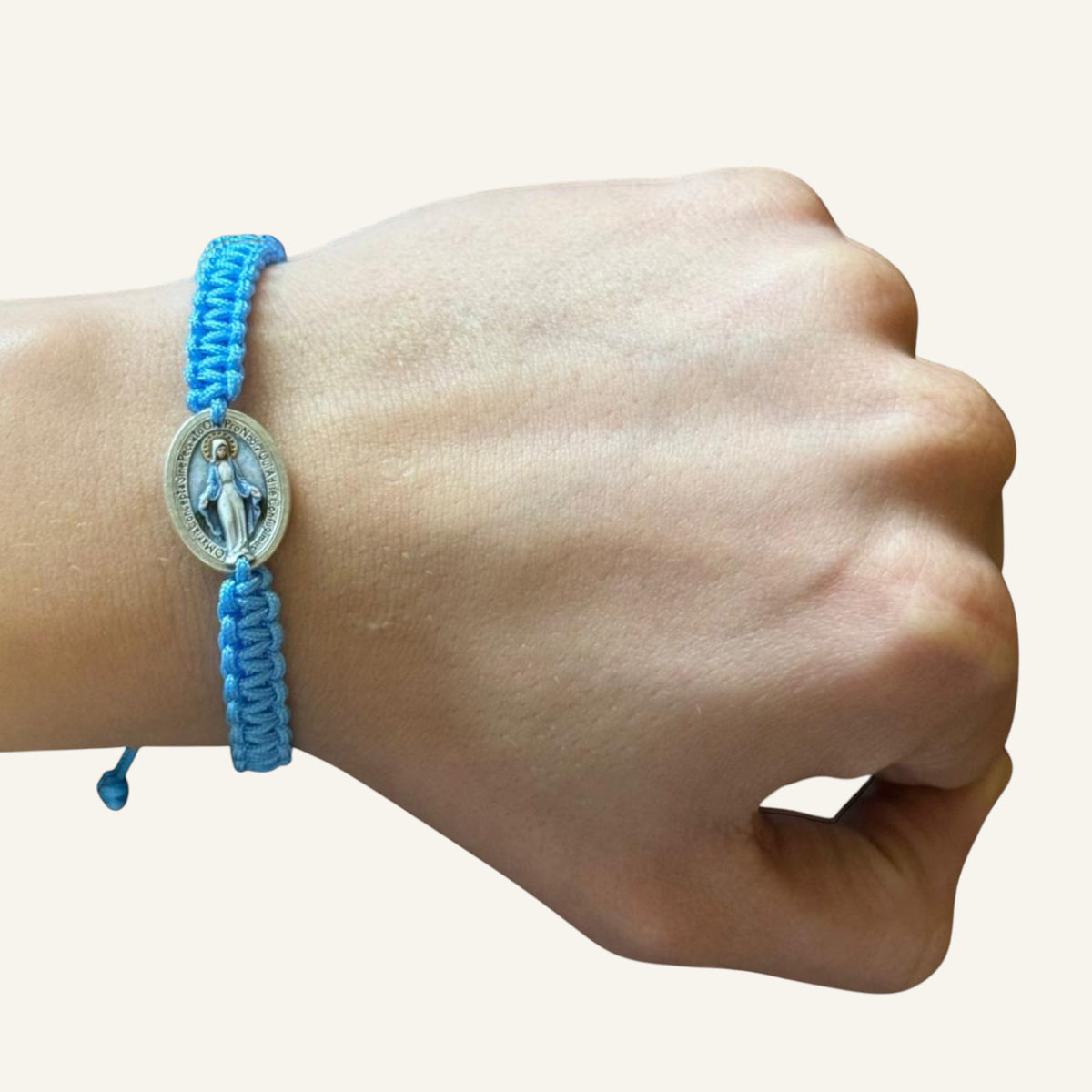 Miraculous Medal Bracelet - Adjustable Catholic Cord Bracelet