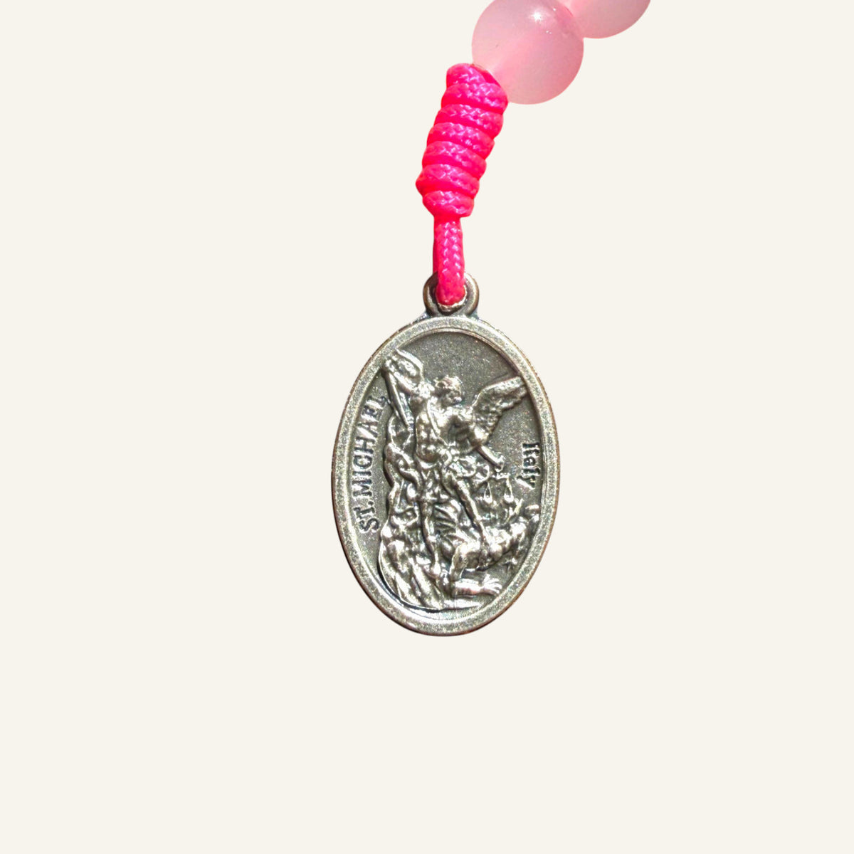 St. Michael Rosary Bracelet - Choose Your Beads & Cord Color