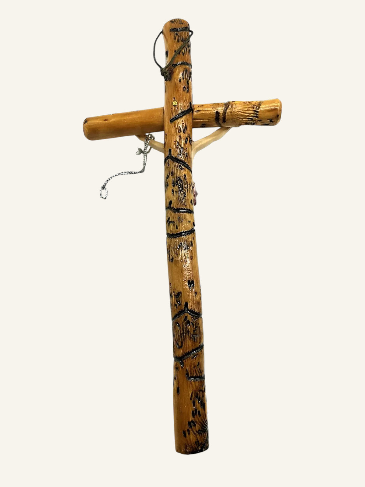 Olive Wood Wall Crucifix - Handmade Catholic Cross