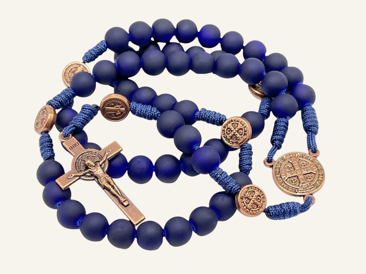 St. Benedict Rosary - Matte Beads & Bronze Crucifix