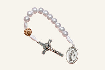 St. Dymphna Mini Rosary - One Decade Car Rosary