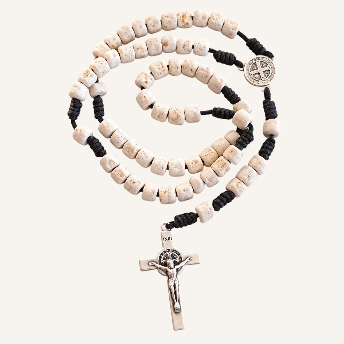 St. Benedict Rosary - Handmade Medjugorje Stone Prayer Beads