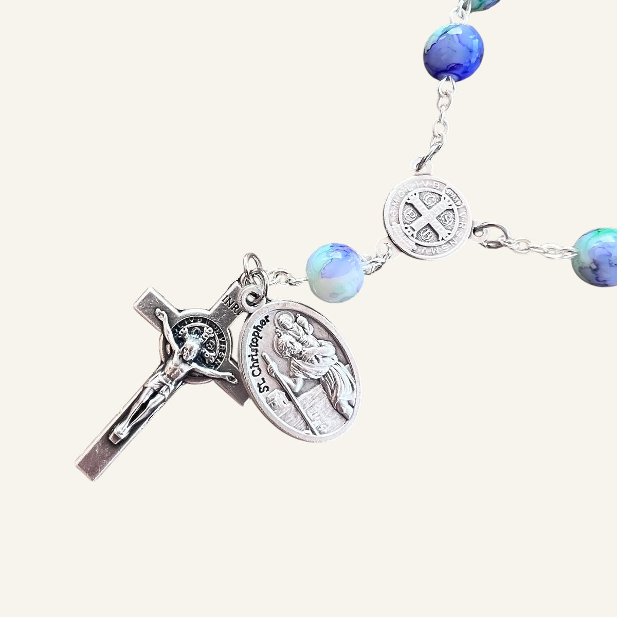 Custom Saint Pocket Rosary - One Decade Car Rosary