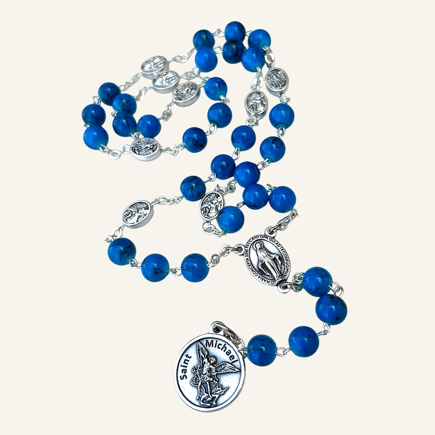 St Michael Chaplet - Catholic Prayer Beads for Police Officers